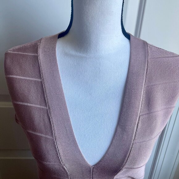 Venus Taupe Bandage Fringe Dress - Picture 5 of 9